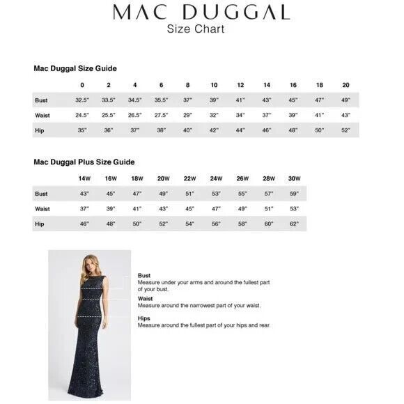 MAC DUGGAL NWT EMBROIDERED SLEEVELESS PLUNGE NECK TRUMPET GOWN ROYAL BLUE SZ 18 - Picture 9 of 9